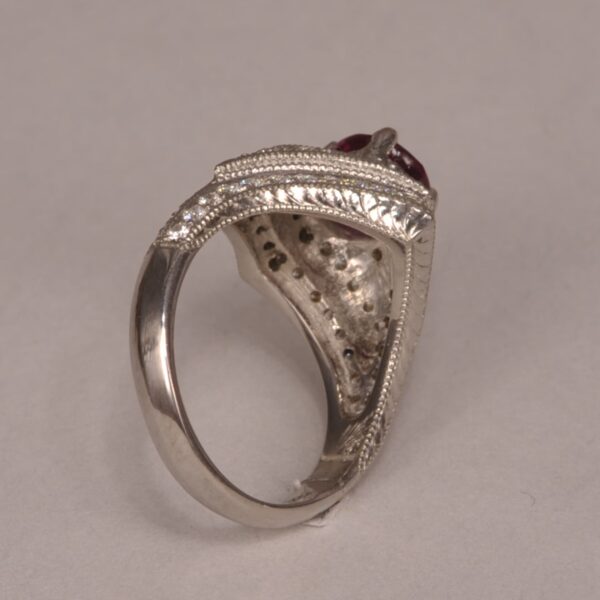 Very Fine Ruby and diamond ring, bold modern design