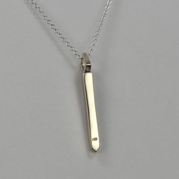 14k diamond and ruby and orange sapphire cigarette pendant with chain