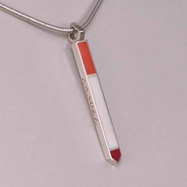 Enamel silver cigarette pendant rule breaking Casil Icon