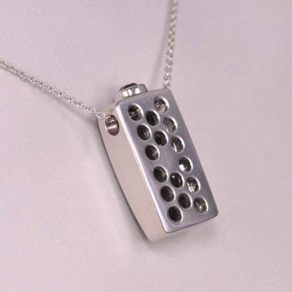 Platinum and diamond dice pendant, diamond domino pendant