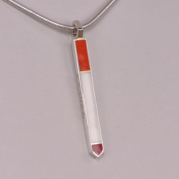 Enamel silver cigarette pendant rule breaking Casil Icon