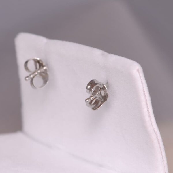 14k white gold and diamond cat paw earrings, cub paw earrings